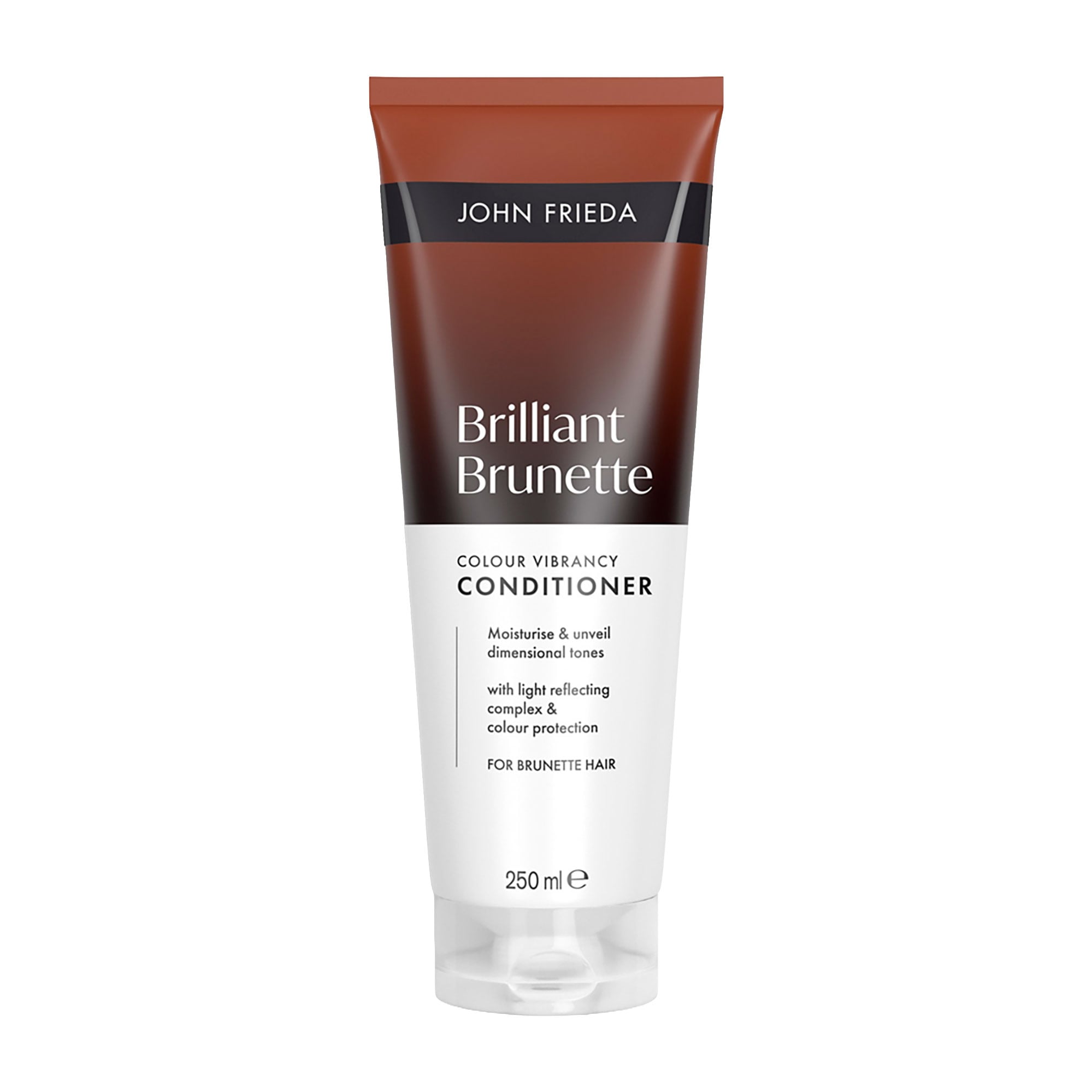 Зволожувальний кондиціонер John Frieda Brilliant Brunette Colour Vibrancy Conditioner для захисту кольору темного волосся, 250 мл